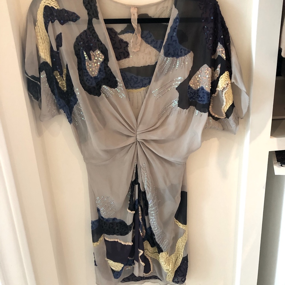 Bailey 44 Sheer Silk and Sequin Dress or Tunic